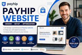 design a professional payhip website for digital products