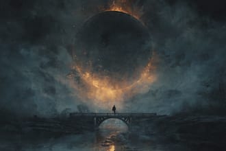 create dark art, metal, gothic illustration