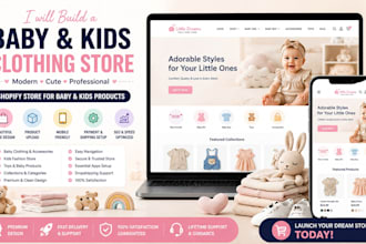 build baby clothing store kids clothing website baby product kids store website