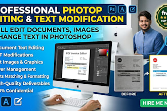 edit documents in photoshop, text editing