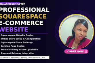 design a professional squarespace ecommerce website or online webstore