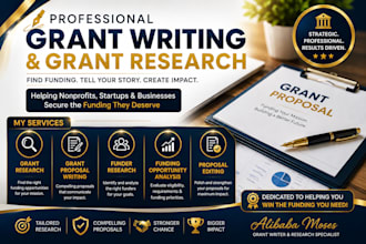 research grants and write professional grant proposals