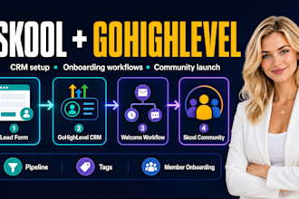 connect your skool to gohighlevel CRM and onboarding automations