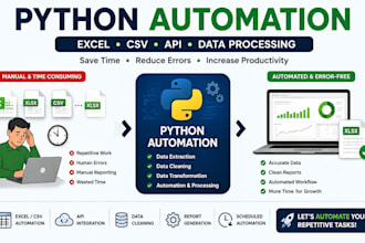 automate excel CSV data processing and reporting using python