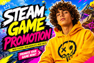 market steam game promotion, indie game marketing for steam wishlist promotion