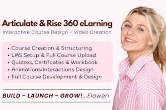 create an interactive elearning course in articulate storyline or rise 360