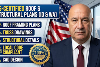 prepare idaho and washington roof framing plans, truss drawings