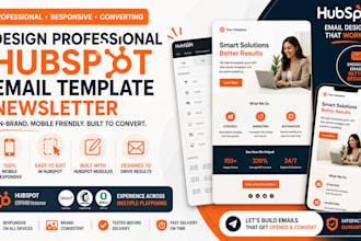 design professional hubspot email template newsletter and email marketing design