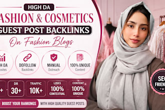 do high da fashion and cosmetics guest post backlinks on fashion blogs
