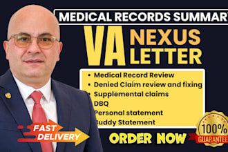 review medical records and prepare professional medical summaries and reports