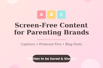 write screen free toddler activity content for your parenting brand