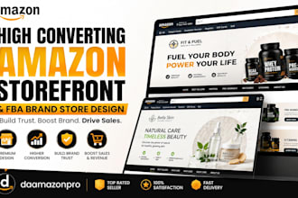 design amazon storefront, fba brand store, brand store and shopify storefront