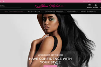 hair extension shopify store beauty website wig salon website wix hair website