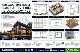 design adu jadu plans tiny house plans revit bim  autocad drawings
