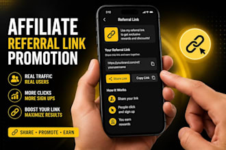 increase sign up users to affiliate referral, affiliate referral link promotion