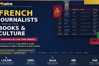 provide targeted french journalists and media for books and culture