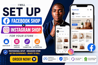 set up facebook shop and instagram shop for your store