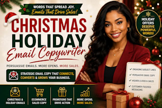 write and edit christmas holiday email copy ecommerce sales copywriter campaigns