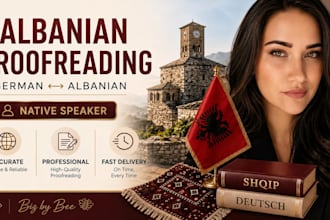 proofread and edit your albanian text professionally