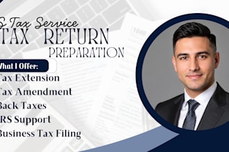prepare your US tax return, extension, amendment or back tax