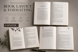 do book formatting and layout design for print and kindle