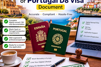 prepare your spain digital nomad or portugal d8 visa documents
