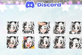 design custom twitch emotes, kick emotes, sub badges, animated emotes