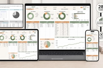 design editable monthly excel google sheets budget spreadsheet invoice trackers