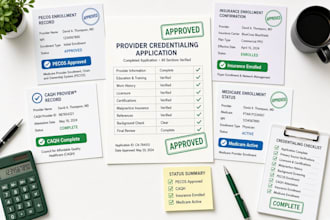 handle your credentialing, recredentialing, medicare and medicaid enrollment
