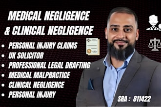 draft medical malpractice and negligence lawsuit as a personal injury lawyer