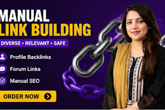 manual off page SEO link building with profile forum backlinks