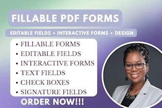 create fillable PDF forms, editable fields and interactive forms