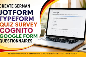 create german jotform, typeform quiz survey cognito google form questionnaires