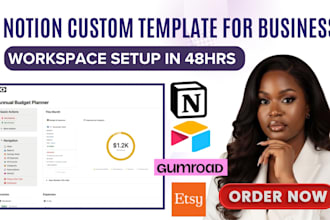 notion expert for custom notion templates, notion dashboard, notion workspace