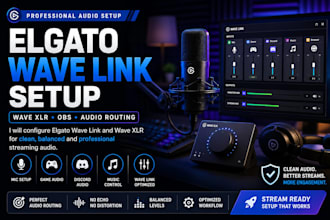 setup elgato wave link and wave xlr for obs streaming audio
