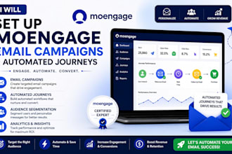 setup moengage email campaign moengage automated automated journeys