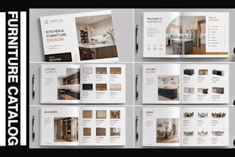 design kitchen cabinet furniture interior product catalog magazine, presentation