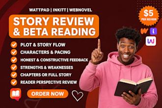 read and review your wattpad story, inkitt or webnovel story