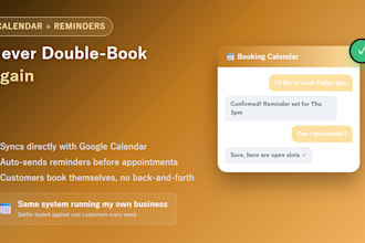 build a calendar synced booking system with reminders