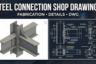 create steel connection shop drawings for fabrication