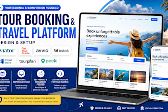 design viator getyourguide avvio wubook travelwork tourplan peek tour website