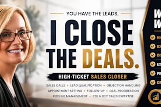 be your high ticket sales closer b2b sales rep appointment setter