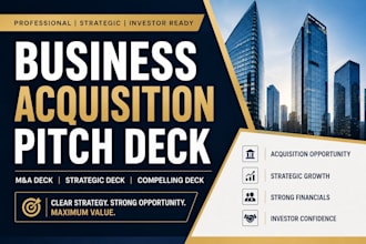 design business acquisition pitch deck ma deck strategic deck compelling deck