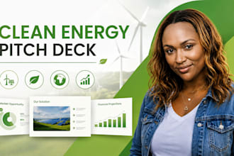 create clean energy pitch deck, climate tech investor presentation, green energy