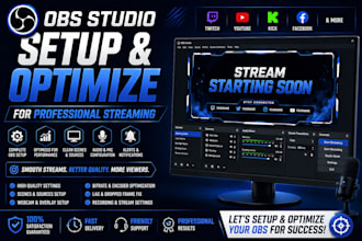 setup and optimize obs studio for professional streaming