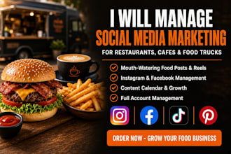 manage social media marketing for restaurants cafes and food trucks