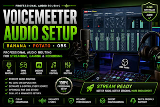 setup voicemeeter banana or potato with obs for audio routing