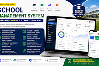 build a school management system with lms, student and teacher portal
