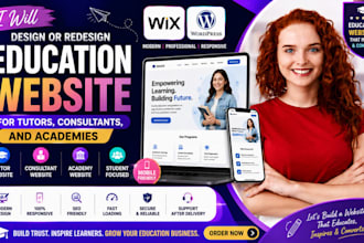design or redesign education website for tutors, consultants, and academies