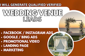 wedding venue leads, wedding planning facebook ads, wedding planning google ads
